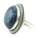 Vintage Hand Wrought Sterling Silver 17.9g Big 23m Sodalite Mens Womens Ring 9