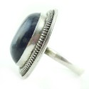 Vintage Hand Wrought Sterling Silver 17.9g Big 23m Sodalite Mens Womens Ring 9