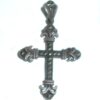 Vintage Sterling Silver And Marcasites Fancy Cross Pendant Fleur De Lis Arms