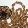 1967 Vintage 14k Gold 32 Inch Garnet Slide Tassel Necklace 37.4gr