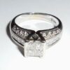 Heavy 14k White Gold Invisible 1.2 Cts Diamond Ring Size 7