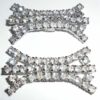 Pair Late Art Deco Vintage Rhinestone Shoe Buckles Clips Crisp Clear Great Condition