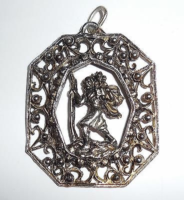 Older Vintage Pot Metal Fancy Moses Biblical Pendant For Necklace