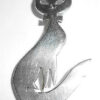 Vintage Mexican Sterling Silver Cat Kitten And Bowtie Pin