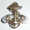 Vintage Gold Filled On Sterling Silver Us Navy Anchor Pin Exc Womens