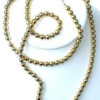 Vintage 30 Inch Napier Gold Plated Beaded Necklace Chain Strung Adjustable Great Cond