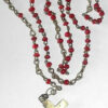 Vintage Old Red Italian Glass Child Youth Rosary Beads Christian Catholic