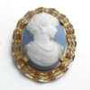 1/20th 12k Gold Filled Fancy Filigree Faux Cameo Pin No Wear Condition