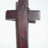 Vintage Arts & Crafts Artistic Wood Crucifix Cross Pendant Christian Catholic