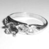 Vintage Antique Art Deco Sterling Silver Solitaire Ring Setting Old Euro Cuts 8