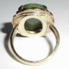 Vintage 10k Gold Filled Natural Jade Ring Size 4.25 Fancy Band
