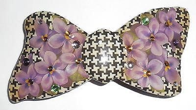 Vintage Designs From The Deep Brass Houndstooth Hair Jewelry Barrette France