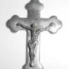 Vintage Sterling Silver Crucifix Cross Pendant Irish Clover Catholic Christian