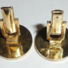 Vintage Gold Plated Fancy Ribbed Edge Mens Swivel Cufflinks Excell No Gold Wear