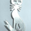 Vintage Mexican Sterling Silver Tall Sitting Cat Pin