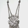 Vintage 1970s Fancy Silvertone Florenza Fringe Tassel Necklace