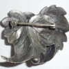 Vintage Beau Sterling Silver Wind Blown Twin Maple Leaf Pin