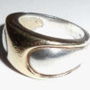 Vintage Hand Made Sterling Silver And 14k Gold Ring Size 6