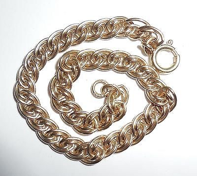 Vintage 1 20th 12k Gold Filled Chain Link Charm Bracelet 7 5/8"