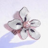 Tiny Antique 1930s Art Deco Enameled Lily Lingerie Pin