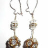 Vintage Swarovski Crystal Fancy Dangle Earrings Pierced Hook No Wear Condition