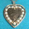 12k Gold Filled Heart Shaped Pearl Pendant Necklace In Box