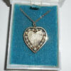 12k Gold Filled Heart Shaped Pearl Pendant Necklace In Box