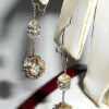 Vintage Swarovski Crystal Fancy Dangle Earrings Pierced Hook No Wear Condition