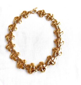 Large Chunky Vintage Anne Klein Collar Toggle Necklace