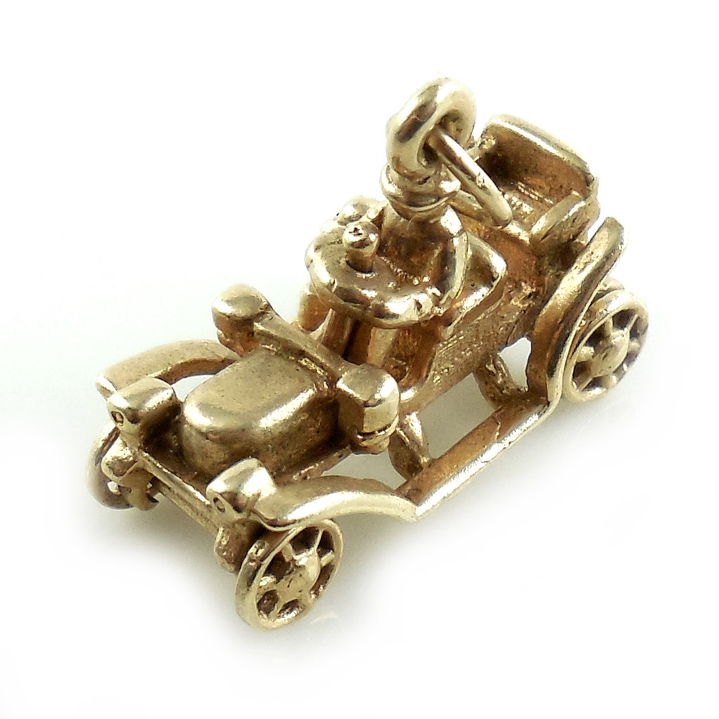 14K Gold Ford Model T Charm Late Art Deco