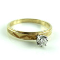 Vintage 14k Yellow Gold .15 Carat Diamond Ring