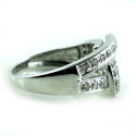 Gorgeous 14k White Gold .56 Carat Diamond H/I Si1 S2 Buckle Style Ring Size 7.75