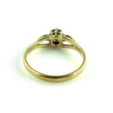 Vintage Art Deco Platinum And 18k Gold .25 Ct Clean Diamond Ring Size 7.25