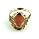 Vintage 10k Yellow Gold Carved Shell Cameo Ring Size 6.25