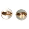 14k Gold White Mother Of Pearl Shell Pierced Earrings