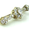 Antique Edwardian 14k Yellow Gold 1.25 Carats Mine Cut Diamond Pin Stunning