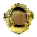 Large Antique Victorian 10k Gold Spinning Mourning Cameo Pendant Pin