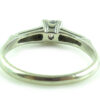 Vintage Art Deco 14k White Gold .25ct Mine Cut Diamond Ring Hand Cut Size 5.75