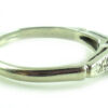 Vintage Art Deco 14k White Gold .25ct Mine Cut Diamond Ring Hand Cut Size 5.75