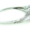 Vintage Art Deco 18k White Gold .52 Ct Diamond Sapphire Fancy Filigree Ring Size 5.75