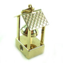 Vintage 14k Gold Church Steeple Movable Bell Lord's Prayer Stanhope Charm Pendant Christian Catholic
