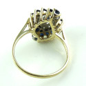 Ornate Vintage 14k Gold And .68 Cts Diamonds And Sapphires Ring Size 6