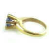 Miniature Antique 18k Yellow Gold Cornflower Sapphire Infant Or Charm Ring