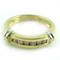 Vintage 14k Yellow Gold .25 Ct Diamond Ring Band 14k White Gold Wraps Size 6.25