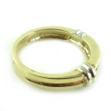 Vintage 14k Yellow Gold .25 Ct Diamond Ring Band 14k White Gold Wraps Size 6.25