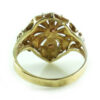 Vintage 14k Gold Miraculous Mary Diamond Ring Christian Catholic Size 7.75