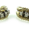 vintage 14k yellow gold .5 carat diamond dangle earrings
