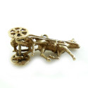 Vintage 14k Gold Sulky Horse Racing Movable Moving Charm Pendant Fob 4.4gr