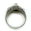 Samuel B Benham Bjc Sterling Silver 18k Gold Topaz Quartz Bali Ring Size 6