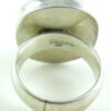 Vintage Large Sterling Silver Paint Under Bubble Glass Ring Size 7